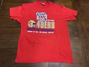 Vintage 1989 San Francisco 49ers Super Bowl XXIV NFC Champions T-Shirt